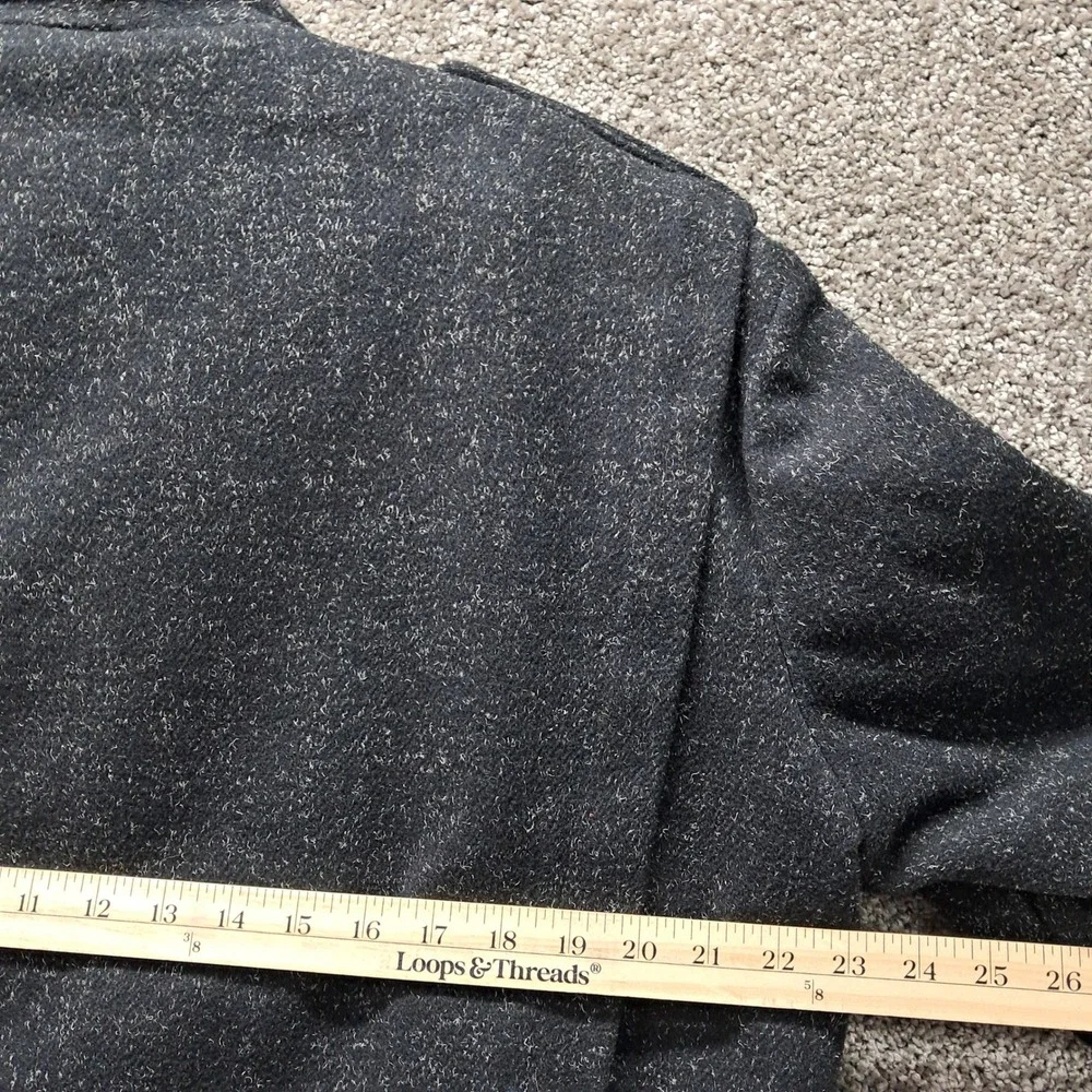 Fan Club Vintage Men Charcoal Gray‎ Faux Fur Lined Bomber Jacket Size 40
